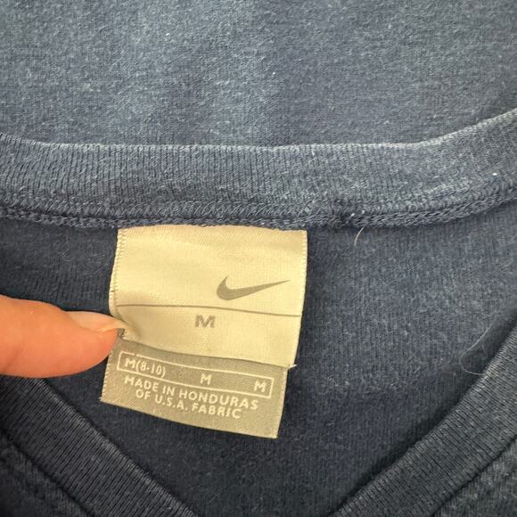 Vintage Y2K Nike Surf Funny Meme Flat As A Board Navy Graphic Tee Medium - Picture 3 of 5